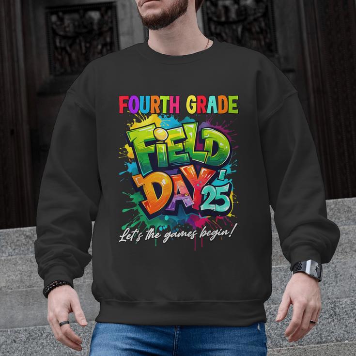 Let The Games Begin Fourth Grade Field Day 2025 Teacher Kid Men Graphic Sweatshirt