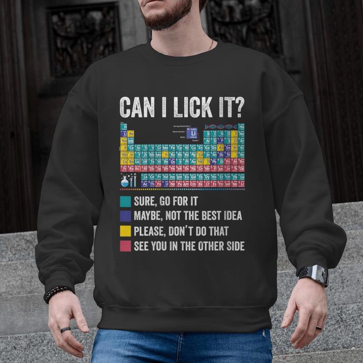Can I Lick It Periodic Table Of Elements Science Teacher Men Graphic Sweatshirt