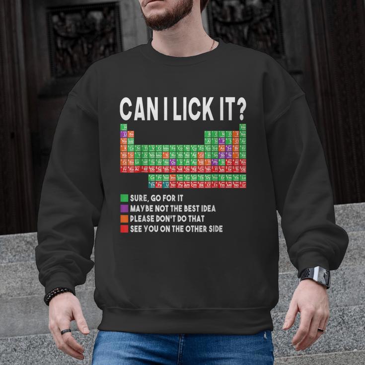 Can I Lick It Periodic Table Science Teacher Boy And Girls Men Graphic Sweatshirt