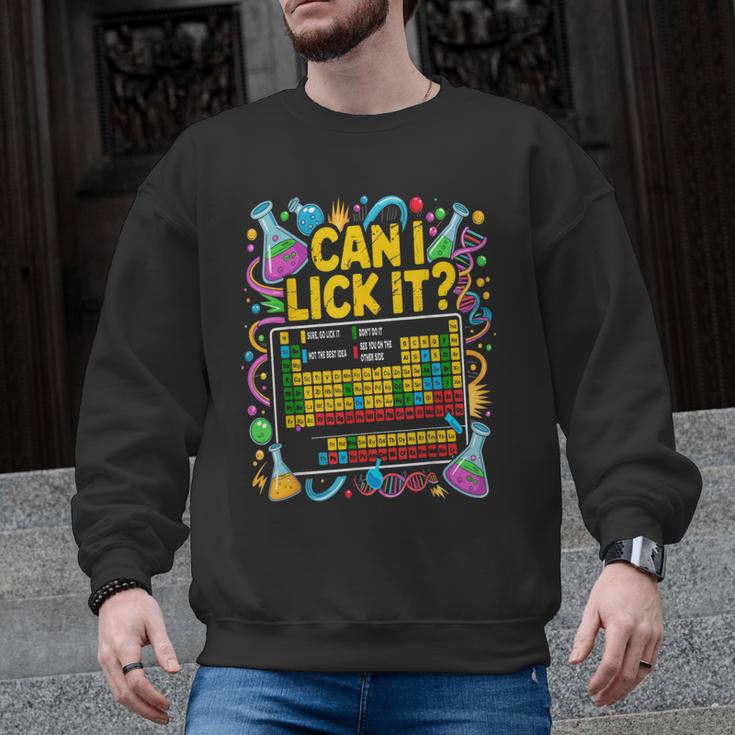 Can I Lick It Periodic Table Science Teacher Men Women Men Graphic Sweatshirt