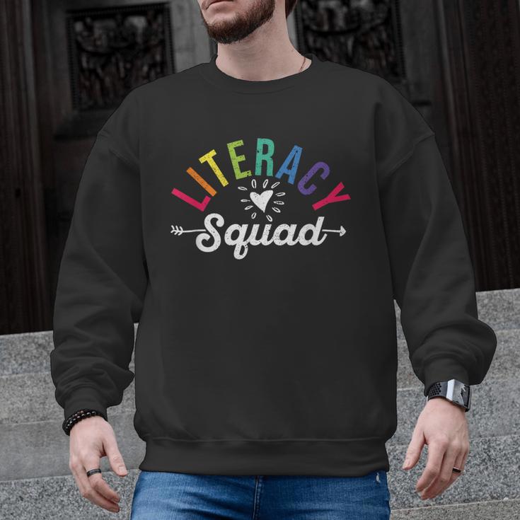 Literacy Squad Reading Teacher Interventionist Specialist Men Graphic Sweatshirt