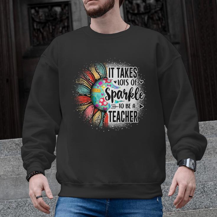 It Take Lots Of Sparkle To Be A Teacher With Sunflower Men Graphic Sweatshirt