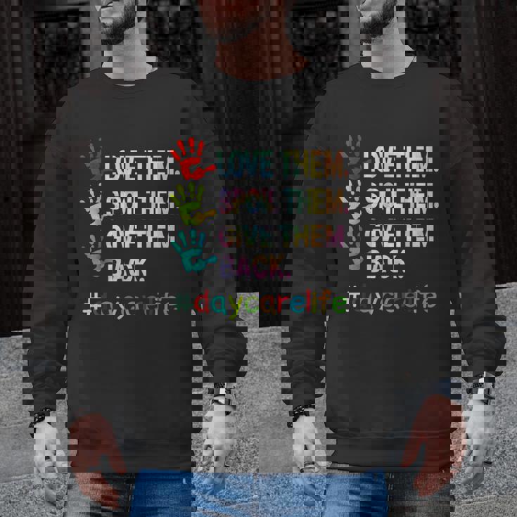 Love Daycare Provider Childcare Teacher Tie Dye Men Graphic Sweatshirt