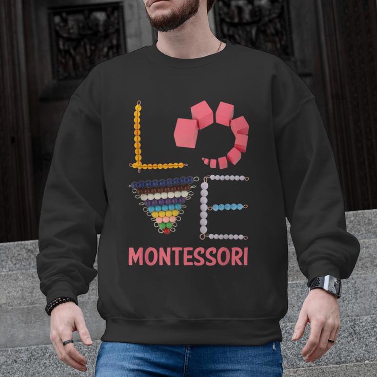 Love Montessori Education Math Teacher Men Graphic Sweatshirt