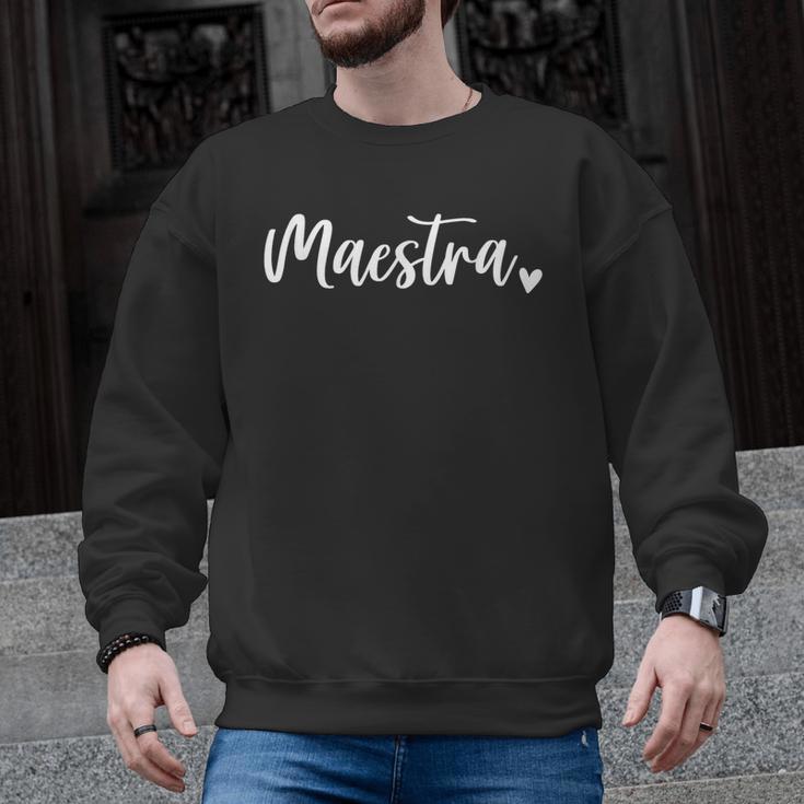 Maestra Cute Bilingual Spanish Teacher Men Graphic Sweatshirt