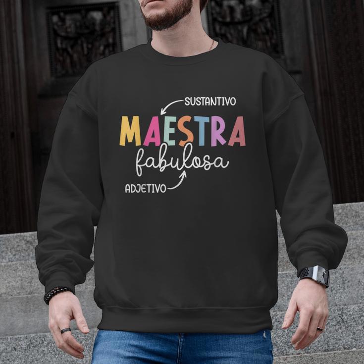 Maestra Fabulosa Maestra De EspañOl Spanish Teacher Men Graphic Sweatshirt