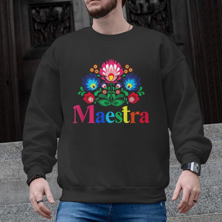 Maestra Proud Spanish Teacher Bilingual Teacher Latina Men Graphic Sweatshirt
