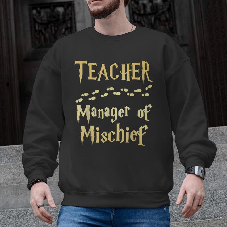 Magical Teacher Manager Of Mischief Birthday Family Party Men Graphic Sweatshirt