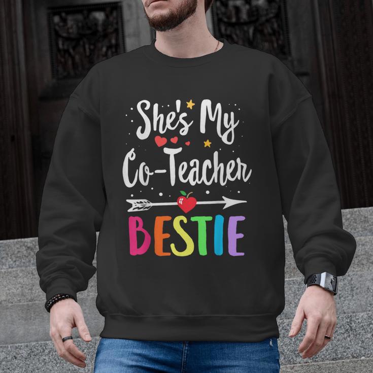 Matching Co-Teacher Best Friend She's My Bestie Work Team Men Graphic Sweatshirt