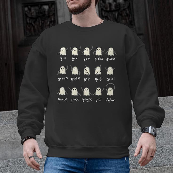 Math Dance Ghost Halloween Spooky Cute Ghost Math Teacher Men Graphic Sweatshirt