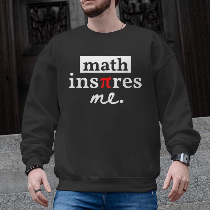 Math Inspires Me Spelled With Pi Day Teacher Men Graphic Sweatshirt