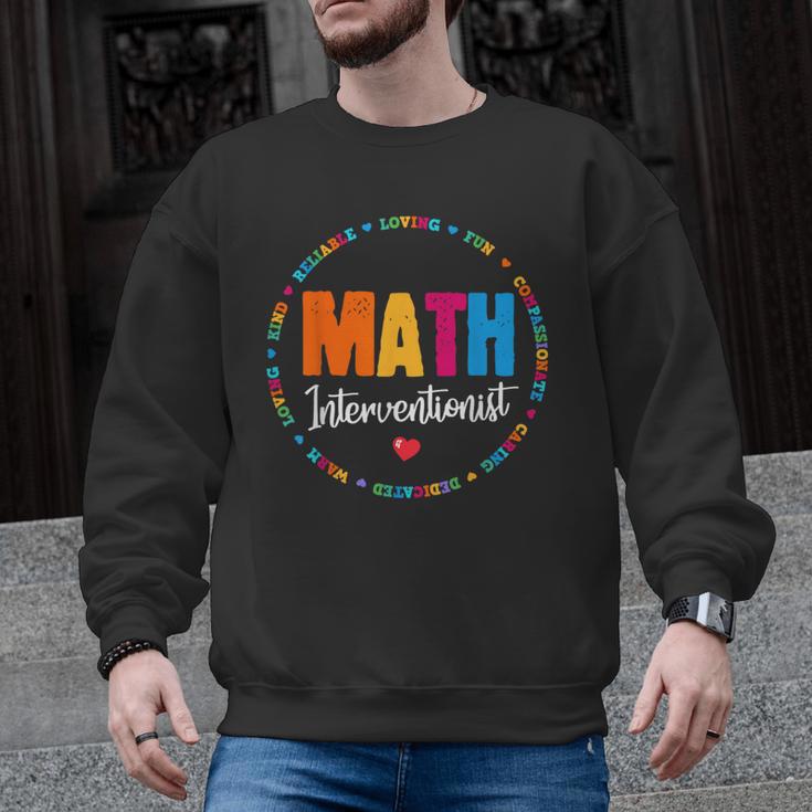 Math Interventionist Teacher Coach Squad Mathematics STEM Men Graphic Sweatshirt
