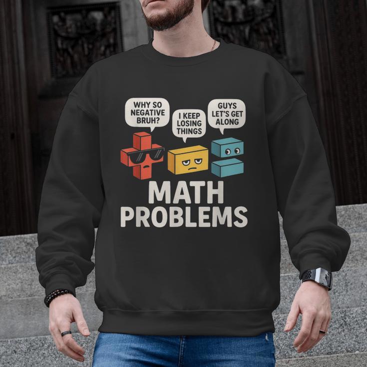 Math Problems Symbols Teacher Back To School Girl Boy Men Graphic Sweatshirt