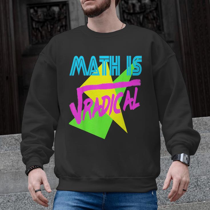 Math Is Radical Retro 80s Vintage Algebra Teacher Men Graphic Sweatshirt