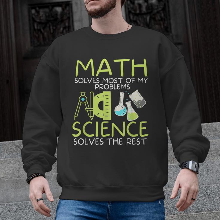 Math Solves Most Of My Problems Science Math Science Teacher Men Graphic Sweatshirt