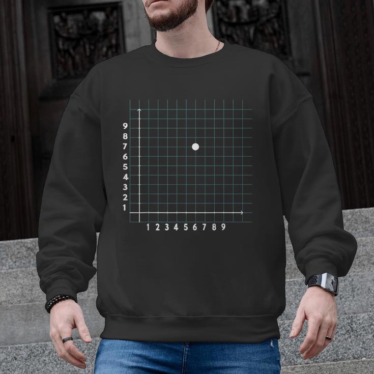 Math Teacher 67 Cartesian Grid Point Humor Men Graphic Sweatshirt