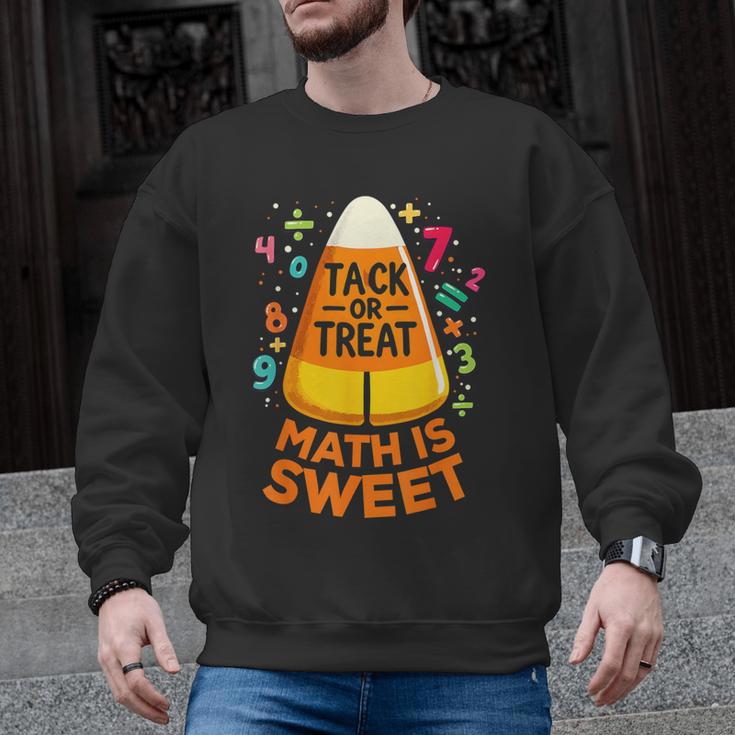 Math Teacher Halloween Costume Trick Or Treat Math Sweet Men Graphic Sweatshirt