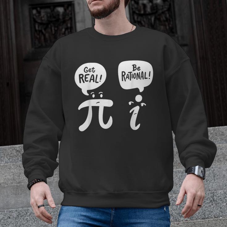 Math Teacher Math Student Be Real Get Rational Men Graphic Sweatshirt