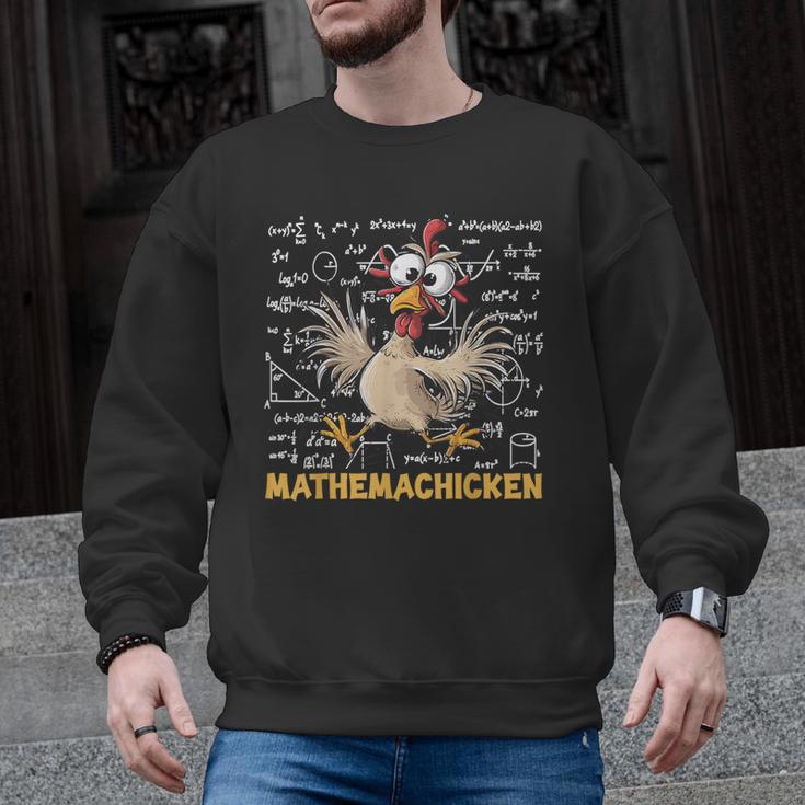 Mathemachicken Chicken Math Teacher Back To School Men Graphic Sweatshirt