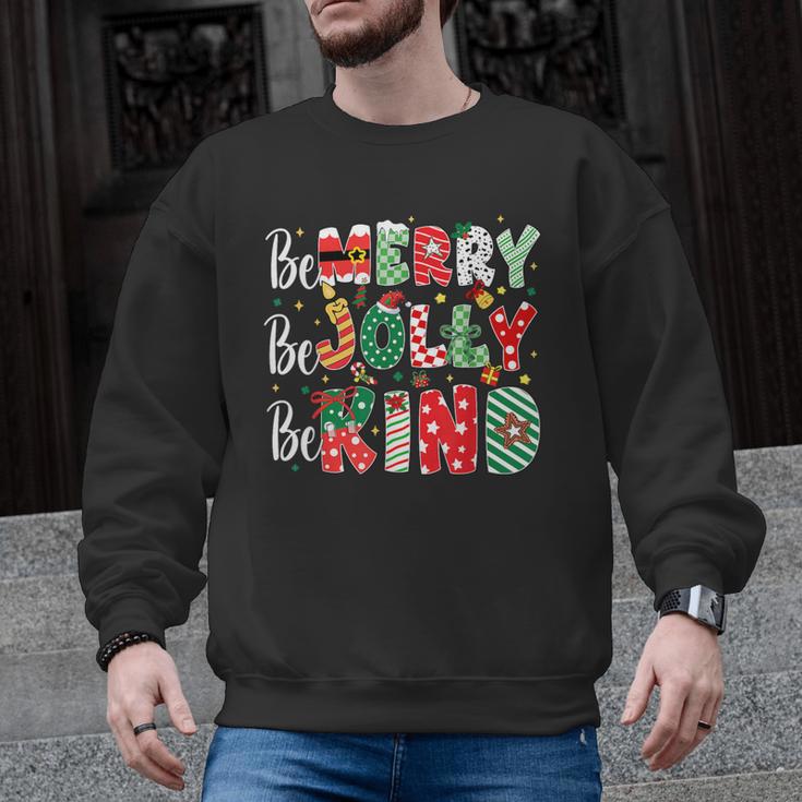 Be Merry Be Jolly Be Kind Merry Christmas Teacher Xmas PJs Men Graphic Sweatshirt