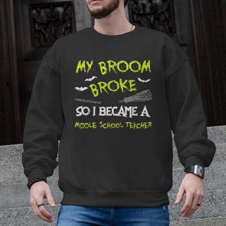 Middle School Teacher Halloween Costume Shirt Lazy Men Graphic Sweatshirt