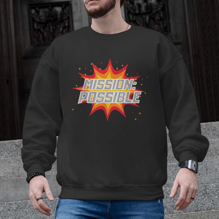 Mission Possible Motivational Inspirational School Teacher Men Graphic Sweatshirt