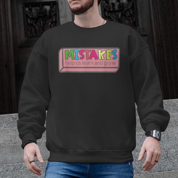 Mistakes Help Us Grow And Learn Teacher Men Graphic Sweatshirt