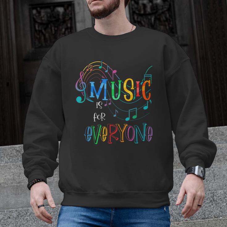 Music Is For Everyone Love For Music Teachers Men Graphic Sweatshirt