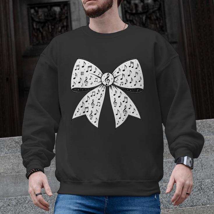 Music Notes Coquette Bow Music Teacher School Musician Band Men Graphic Sweatshirt
