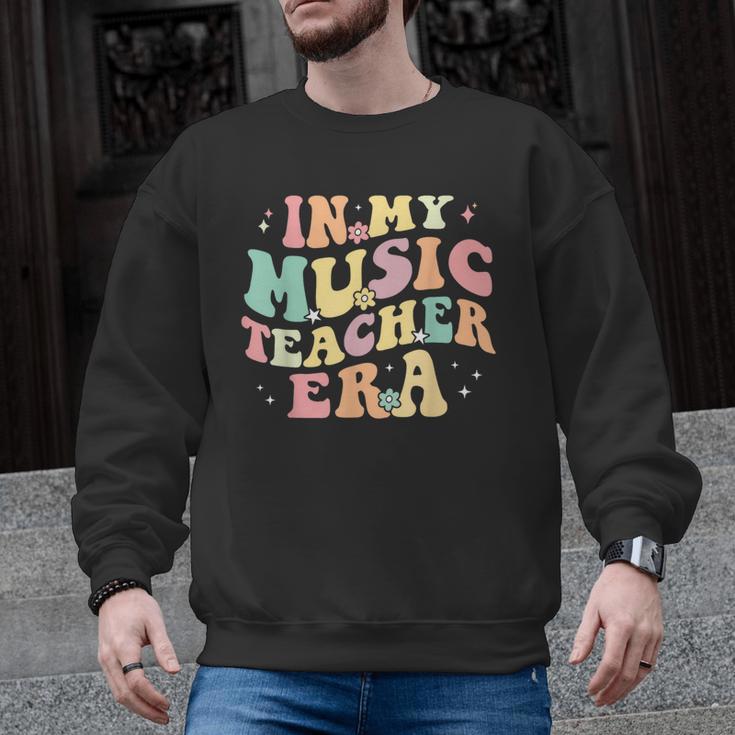 In My Music Teacher Era Retro Back To School Musician Band Men Women Men Graphic Sweatshirt