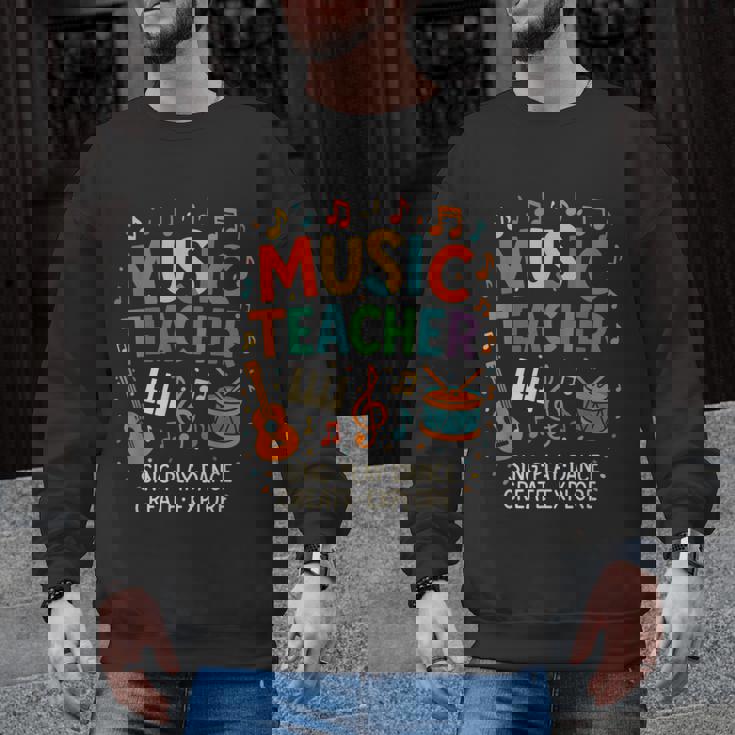 Music Teacher Music Sing Play Dance Choir Piano Men Graphic Sweatshirt