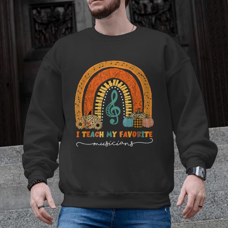 Music Teacher I Teach My Favorite Musicians Autumn Rainbow Men Women Men Graphic Sweatshirt
