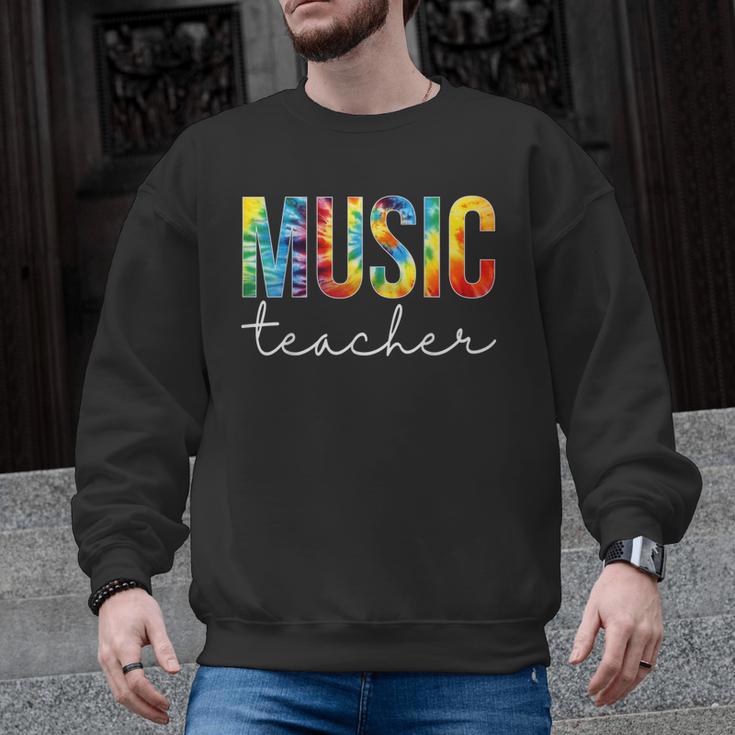 Music Teacher Tie Dye Appreciation Day Hello Back To School Men Women Men Graphic Sweatshirt