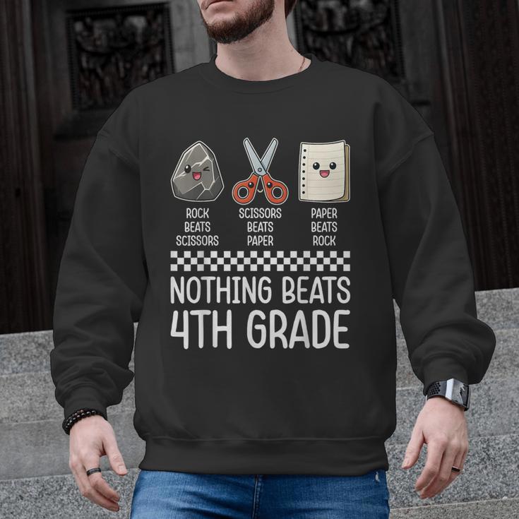 Nothing Beats 4th Grade Back To School Kids Teachers Men Graphic Sweatshirt