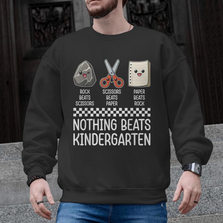 Nothing Beats Kindergarten Back To School Kids Teacher Men Graphic Sweatshirt