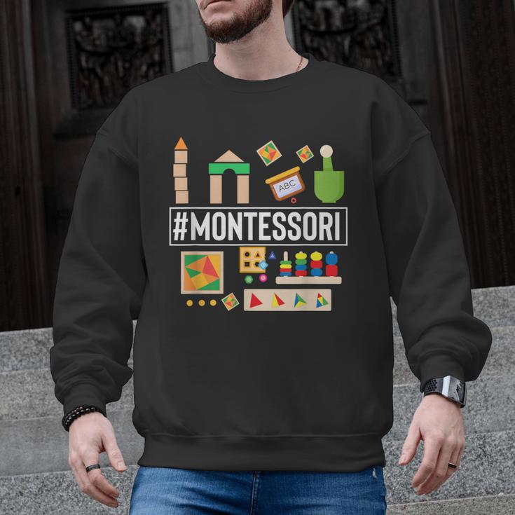 Novelty Montessori Studying Learning Schooling Teacher Love For Men Women Men Graphic Sweatshirt
