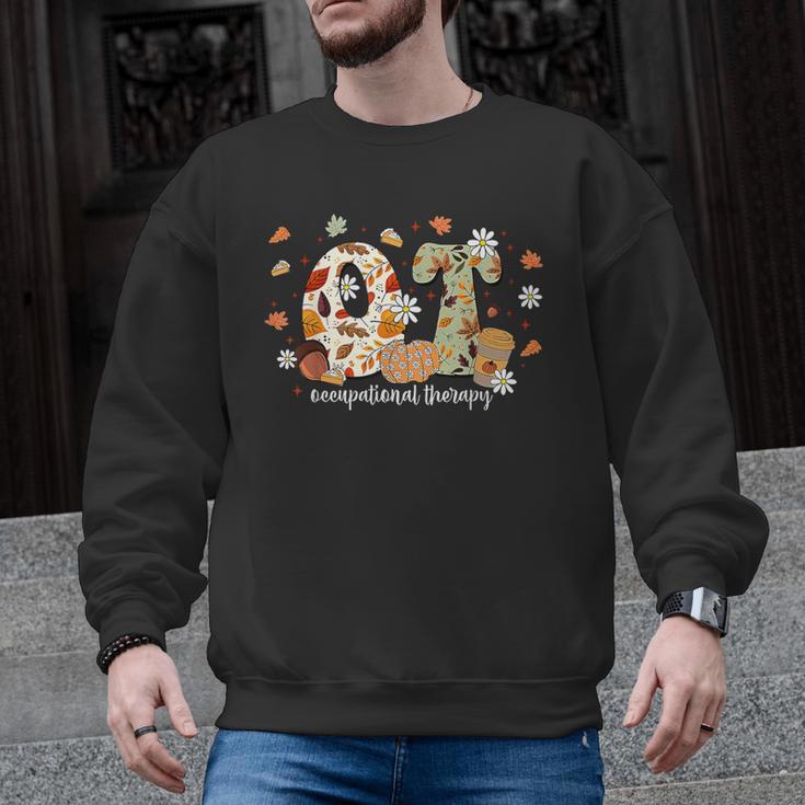 Occupational Therapy Fall Autumn Pumpkin Flower OTA Teacher Men Graphic Sweatshirt