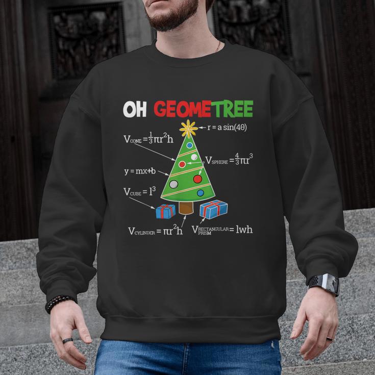 Oh Geometree Christmas Tree Geometry Math Teacher Men Graphic Sweatshirt