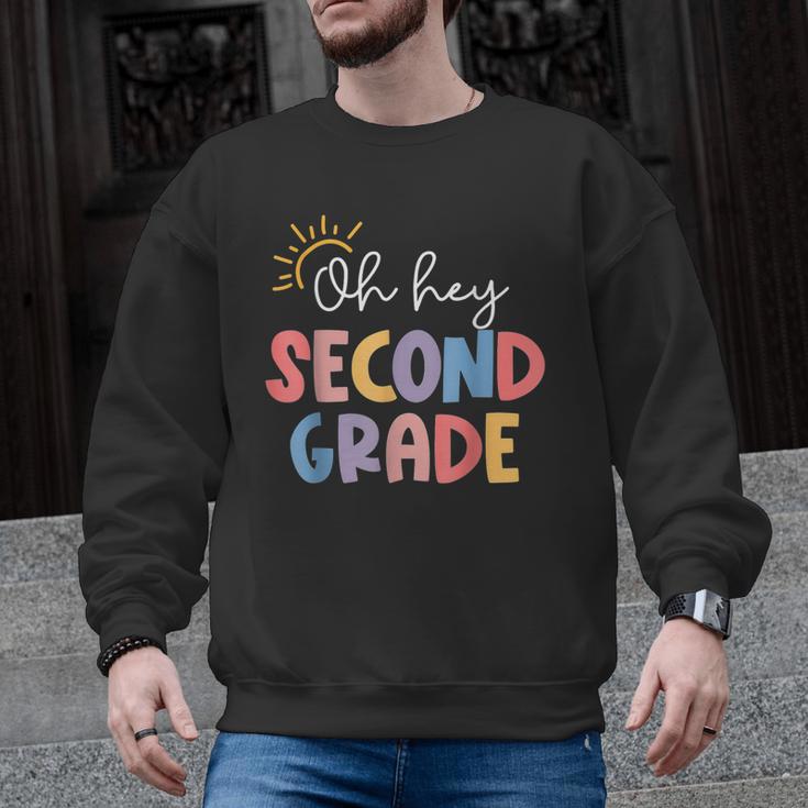 Oh Hey Second Grade First Day Of Teacher Girls Boys Kids Men Graphic Sweatshirt