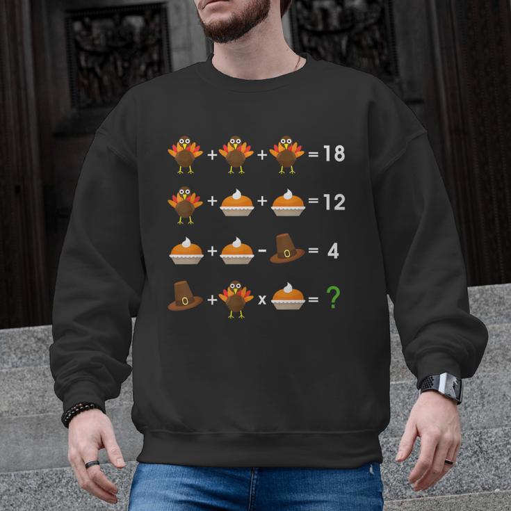 Order Of Operations Thanksgiving Quiz Math Teacher Men Graphic Sweatshirt