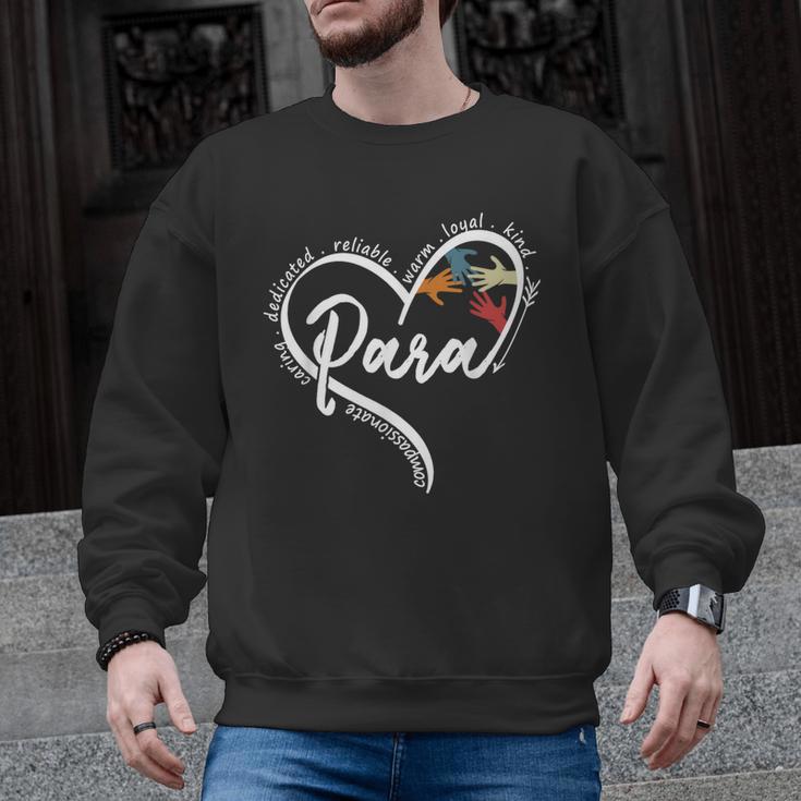 Para Heart Paraprofessional Teacher Paraeducator Men Graphic Sweatshirt