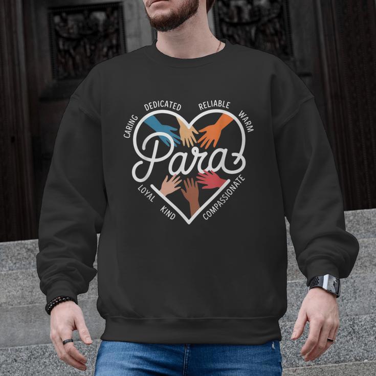 Para Heart Paraprofessional Teacher Paraeducator Men Graphic Sweatshirt