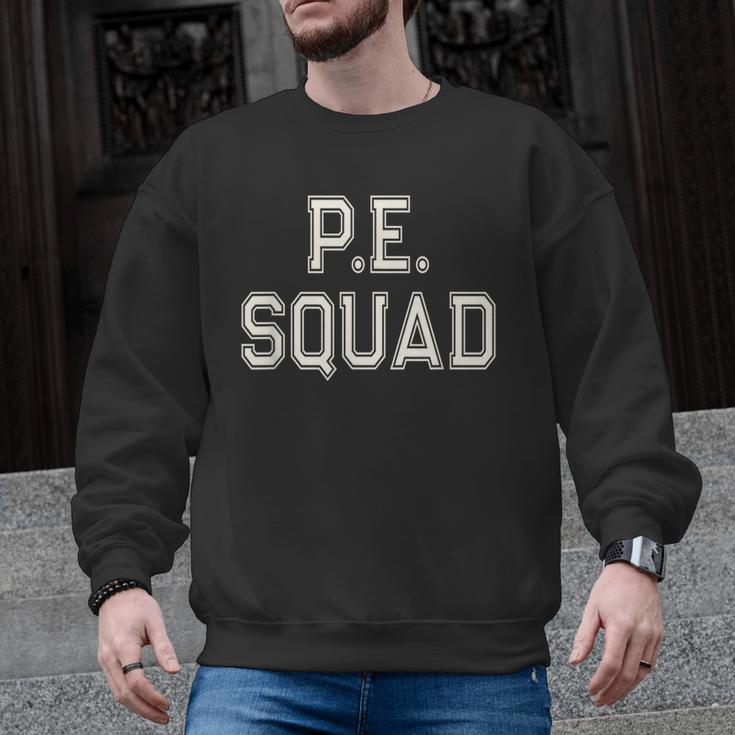PE SQUAD Physical Education PE Teacher Team Kids Gym Crew Men Graphic Sweatshirt