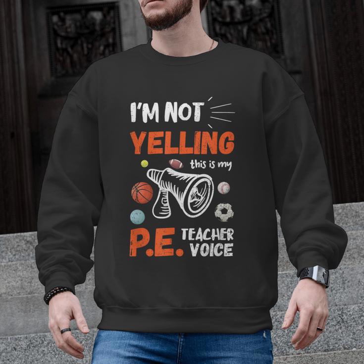 PE Teacher Voice PE Teacher School Fitness Class Men Graphic Sweatshirt