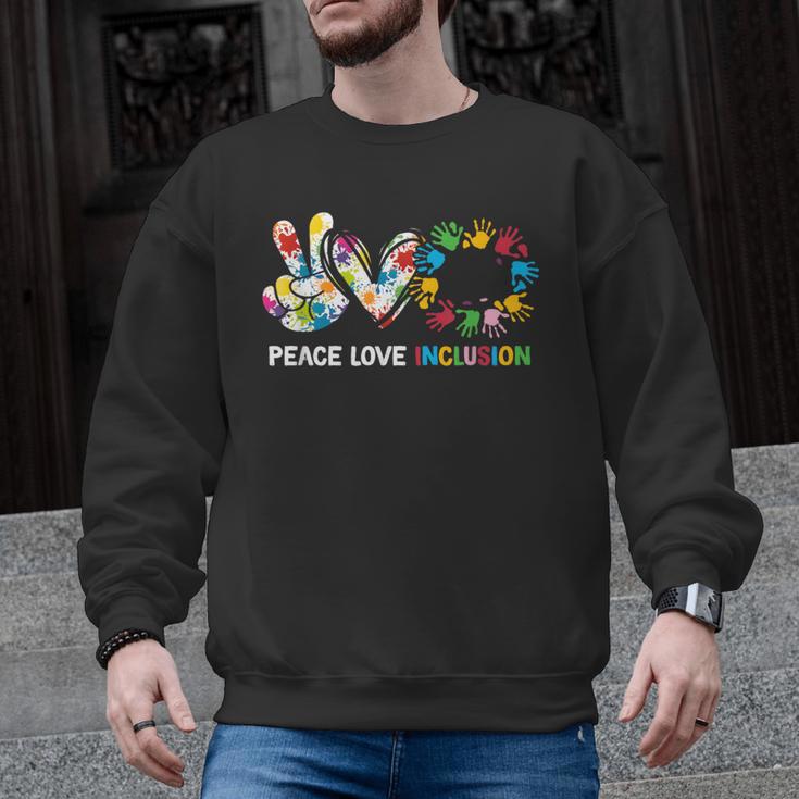 Peace Love Inclusion Sped Squad Special-Ed Teacher Daycare Men Graphic Sweatshirt
