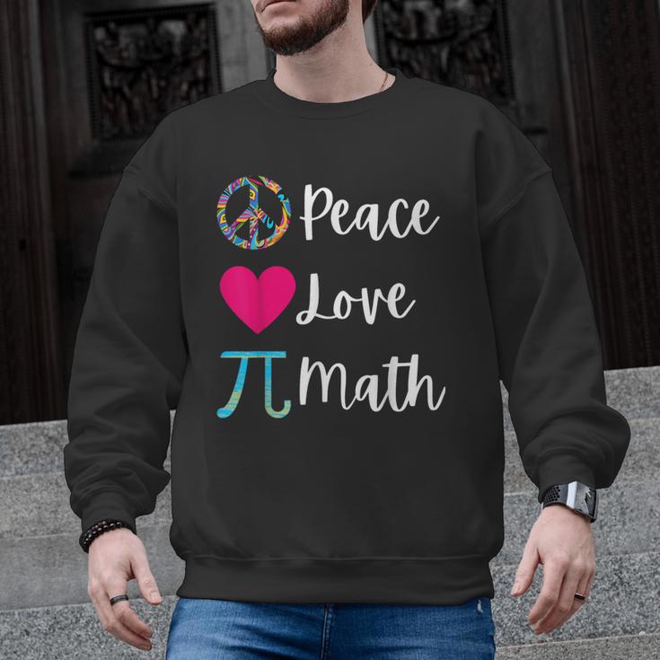 Peace Love Math Maths Teacher Pi Symbol Men Women Men Graphic Sweatshirt