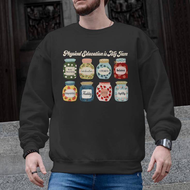 Physical Education Is My Jam Sports PE Coach Teacher Men Graphic Sweatshirt