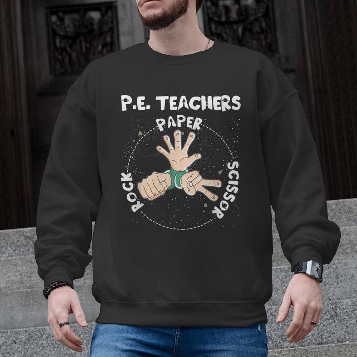 Physical Education PE Teacher Rock Paper Scissor Men Graphic Sweatshirt