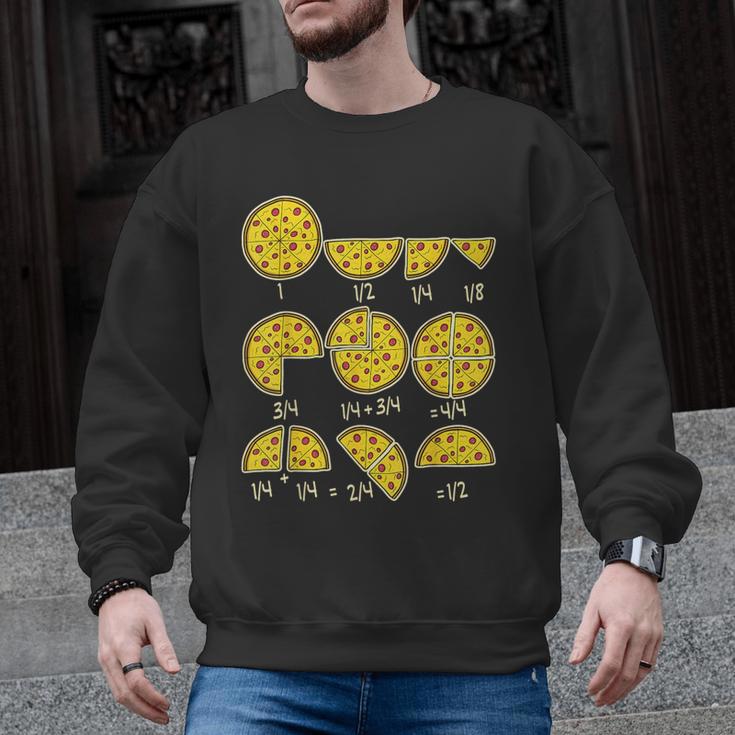 Pizza Salami Cheese Quick Math Fractions Math Teachers For Men Women Girls Kids Men Graphic Sweatshirt