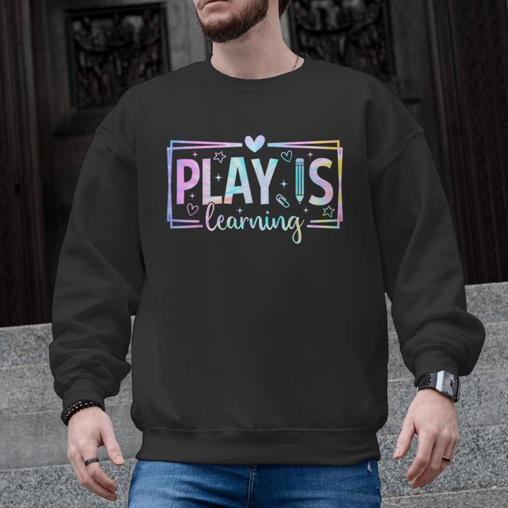 Play Is Learning Kindergarten Teacher Team Women Men Graphic Sweatshirt